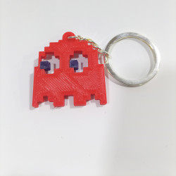 Llavero fantasma Pacman (rojo)