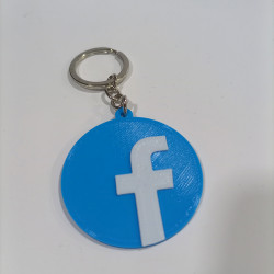 Llavero 3d Facebook (logo retro)