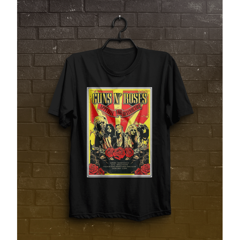 Camiseta Guns & Roses Appettite Poster